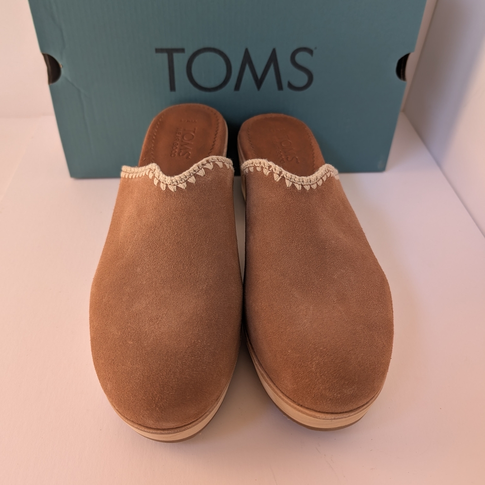 Toms Brown Suede Mules
